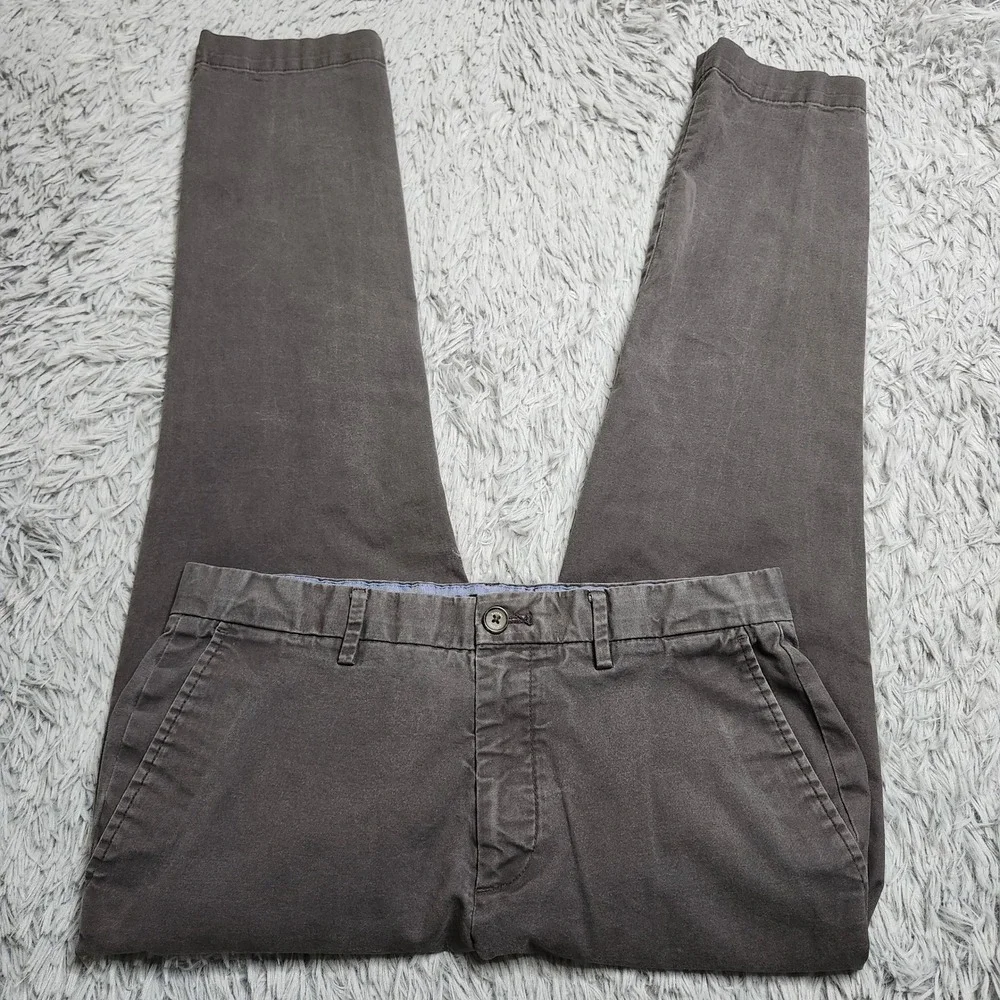Banana Republic Mason Chino Pants Mens 32x28‎ Gray Casual Stretch Cotton Blend